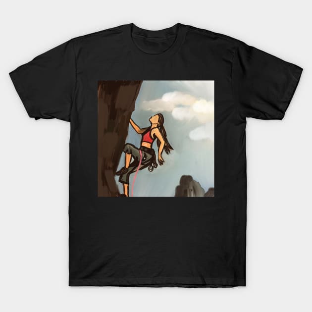 Rock Climbing T-Shirt by Art by Ergate